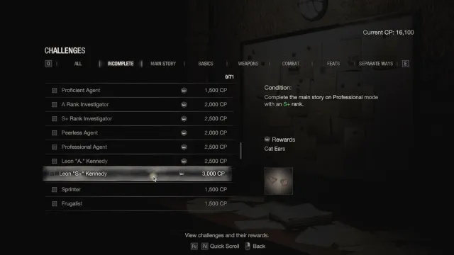 Resident Evil 4 remake conjunto de gatos com munição infinita