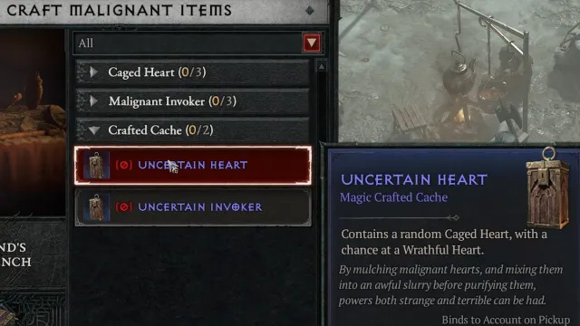 Wytwarzanie ze Złośliwej Ichor w Diablo 4
