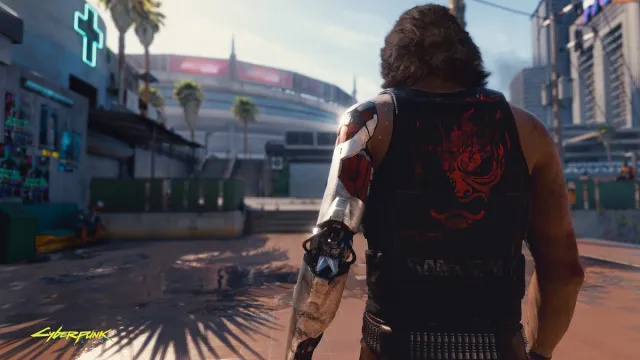 Cyberpunk 2077: Johnny Silverhand odchodzi od kamery.